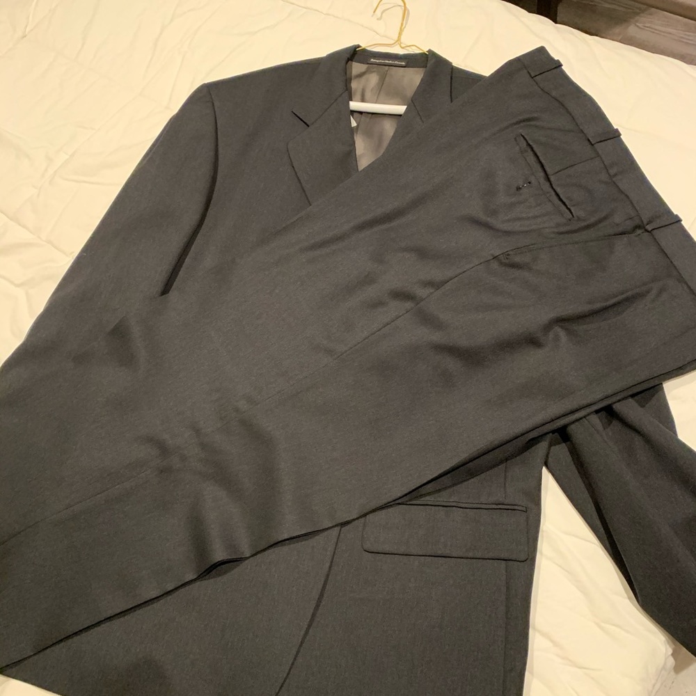 Charcoal Grey Joseph & Fiess Wool Suit, size 56R